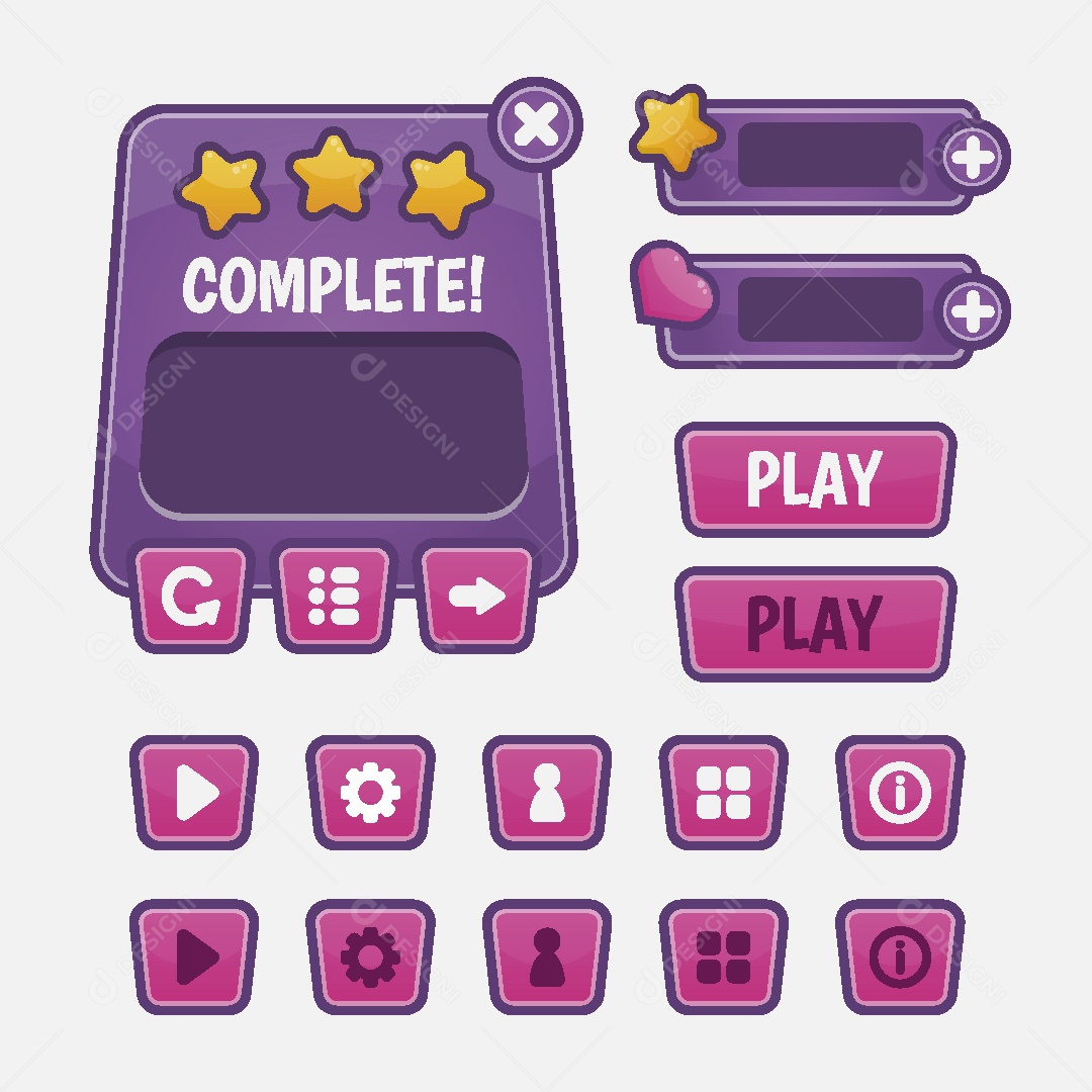 Menu de Games Ilustração Vetor EPS