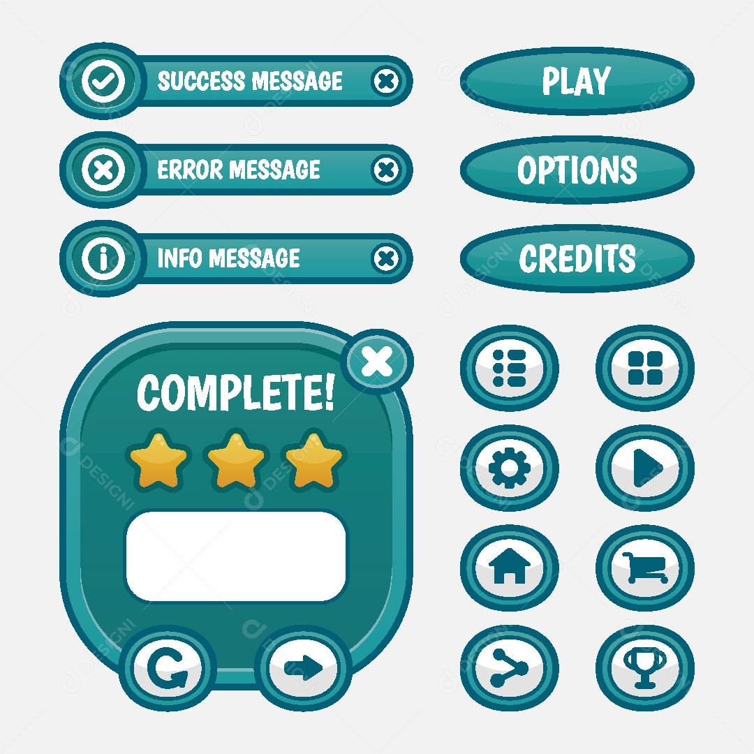 Menu de Games Ilustração Vetor EPS