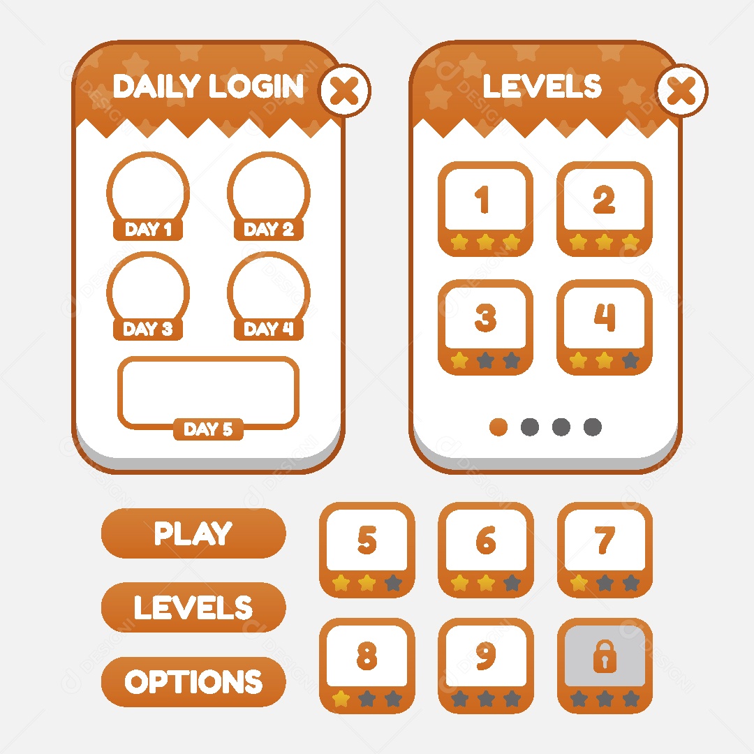 Menu de Games Ilustração Vetor EPS