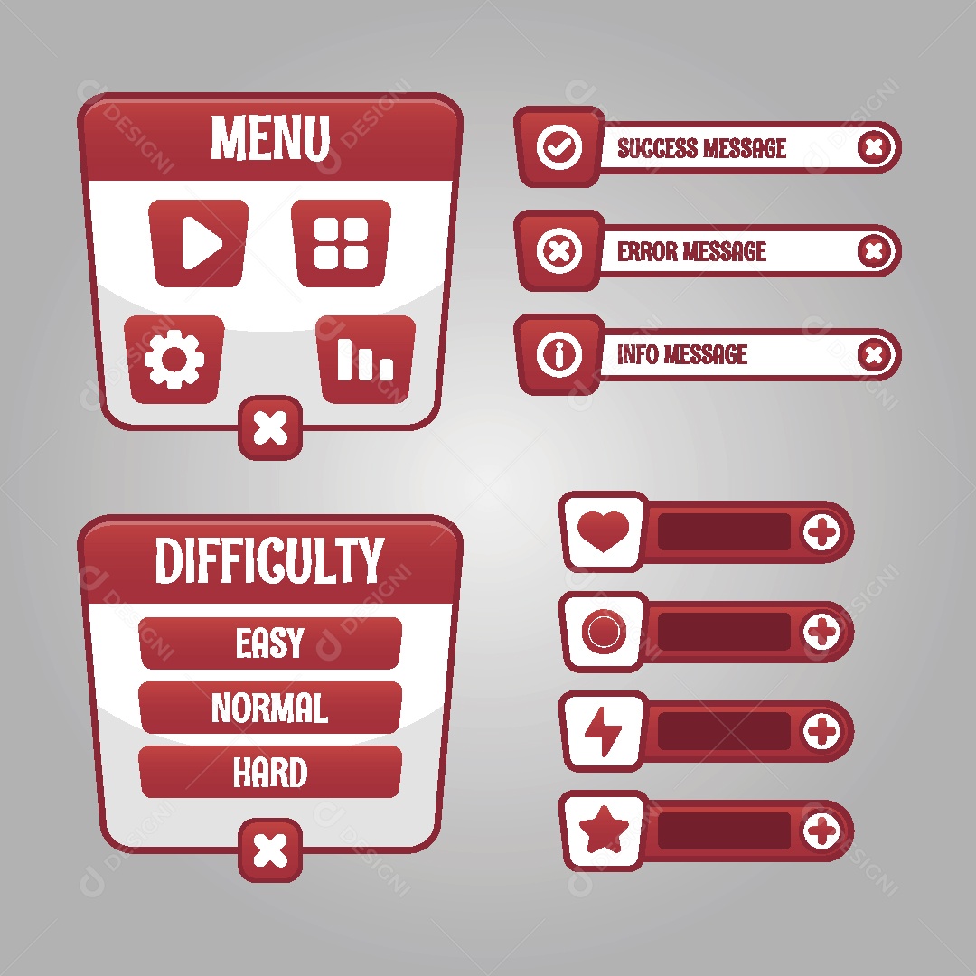 Menu de Games Ilustração Vetor EPS