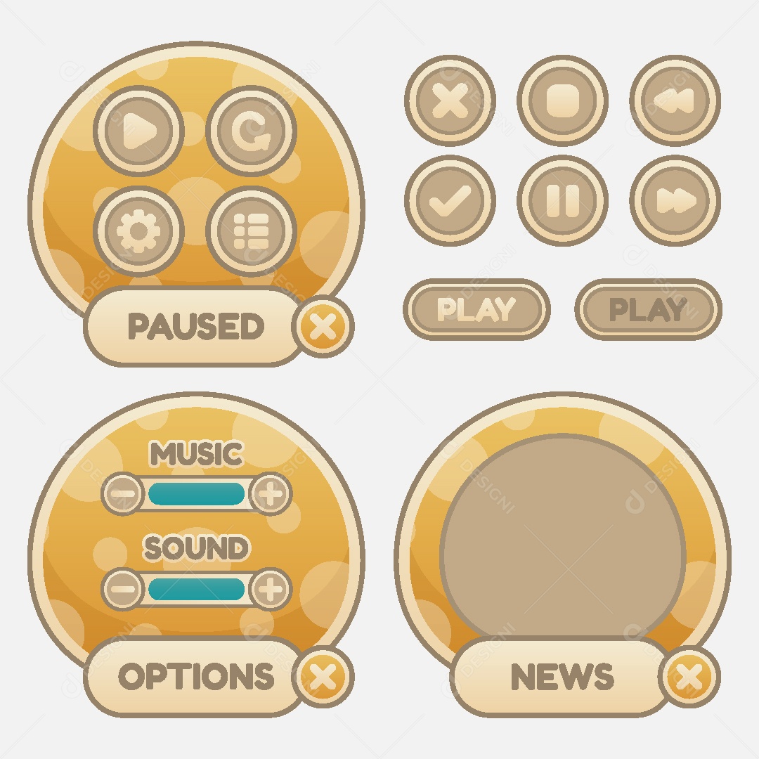 Menu de Games Ilustração Vetor EPS