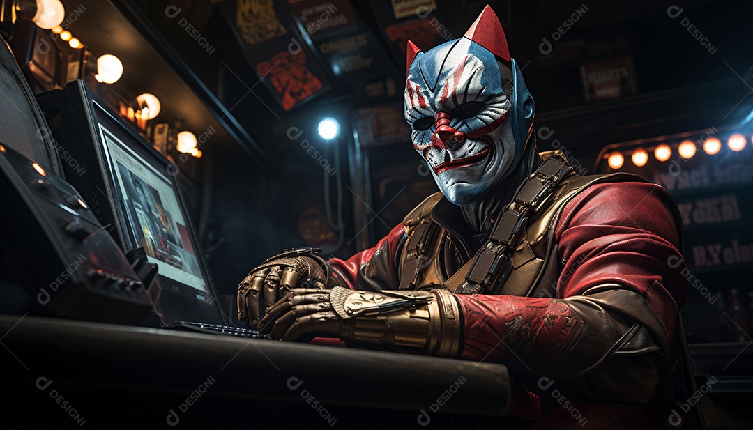 Hacker com capuz sobre fundo escuro