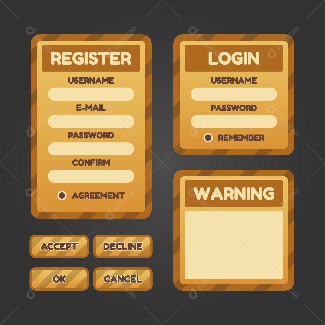 Menu de Games Ilustração Vetor EPS