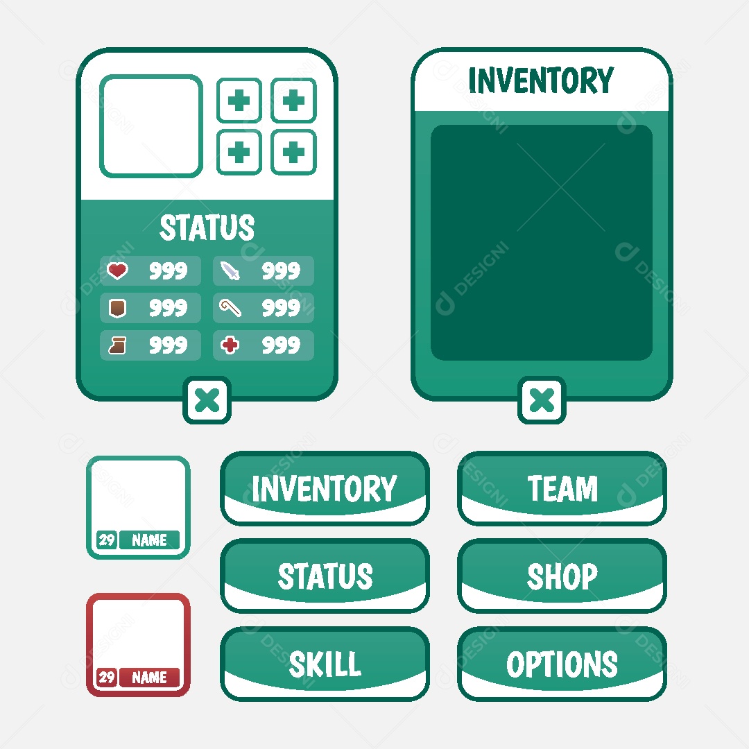 Menu de Games Ilustração Vetor EPS