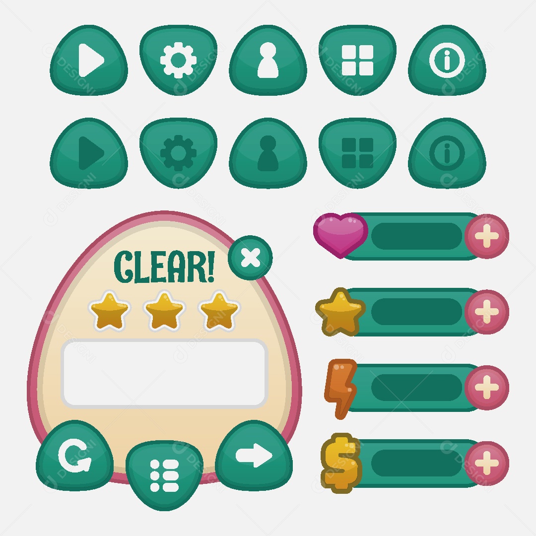 Menu de Games Ilustração Vetor EPS