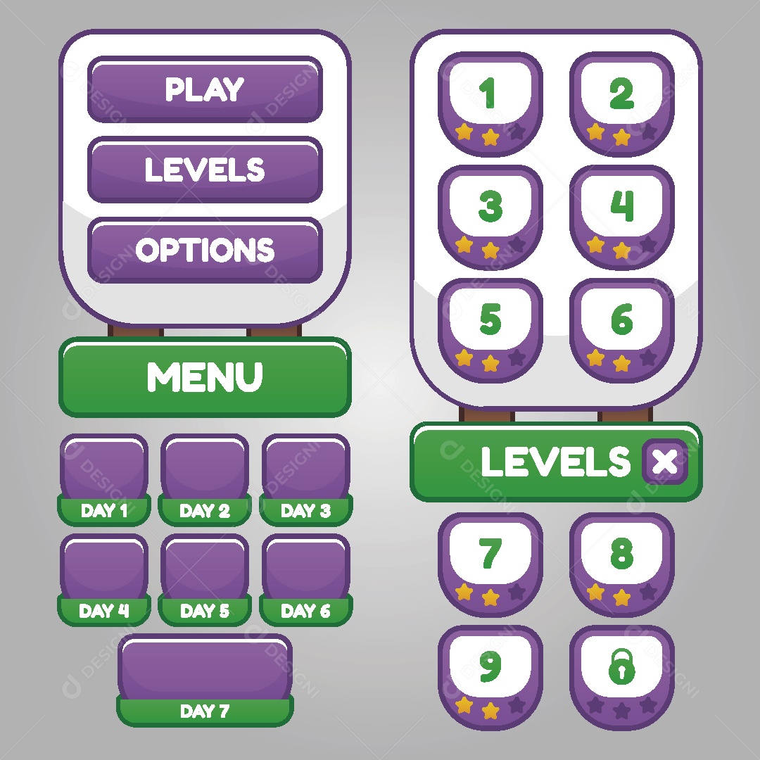 Menu de Games Ilustração Vetor EPS