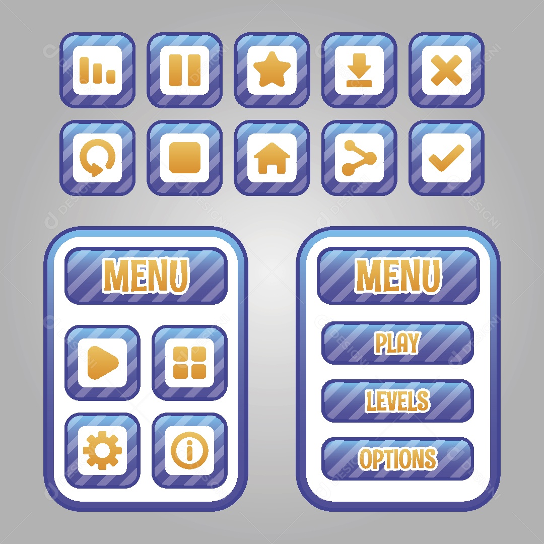 Menu de Games Ilustração Vetor EPS