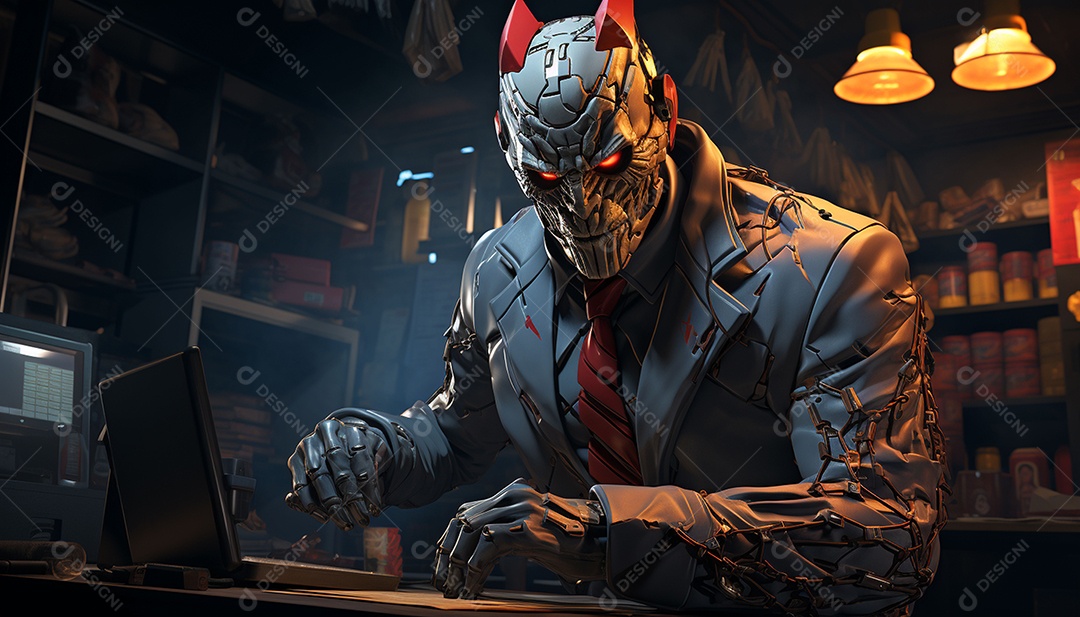 Hacker com capuz sobre fundo escuro