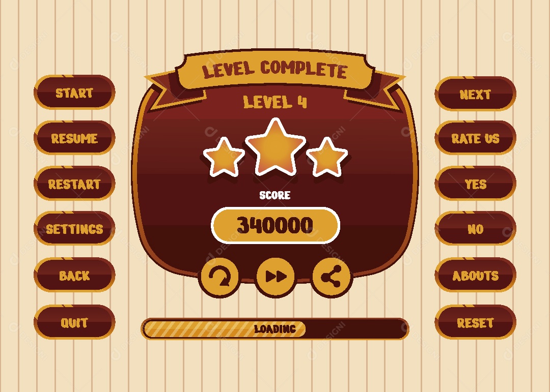 Menu de Games Ilustração Vetor EPS