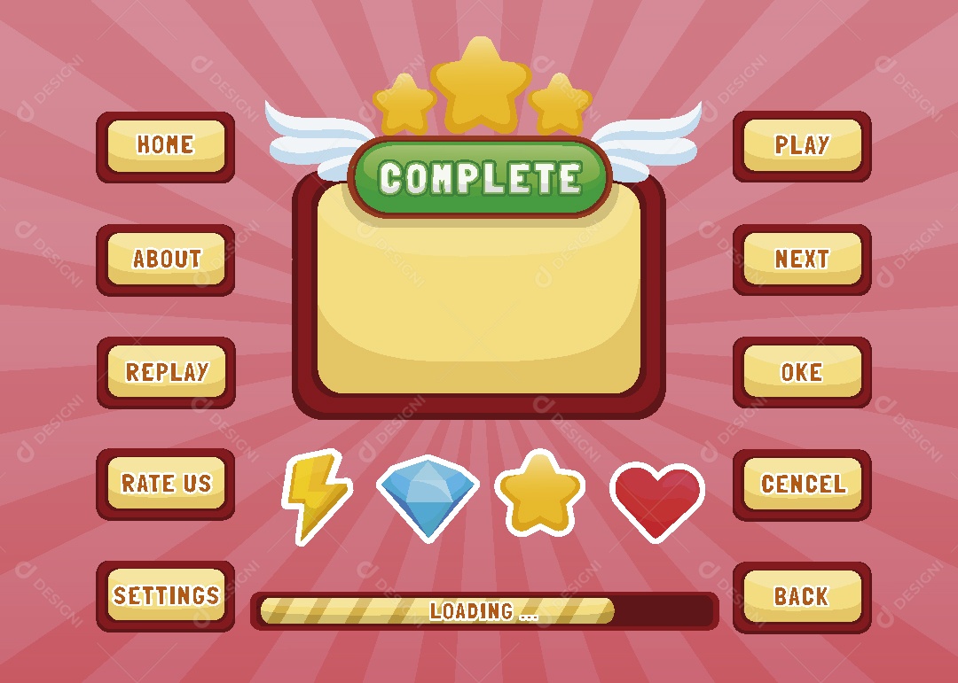 Menu de Games Ilustração Vetor EPS