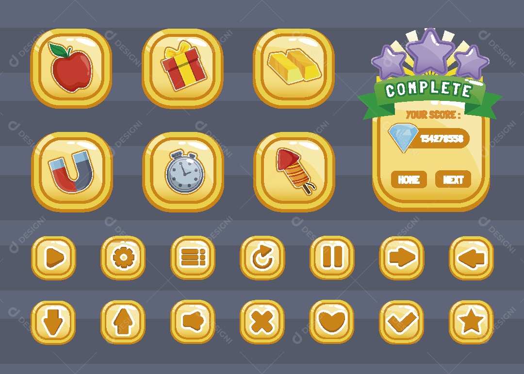 Menu de Games Ilustração Vetor EPS