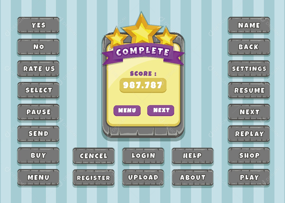 Menu de Games Ilustração Vetor EPS