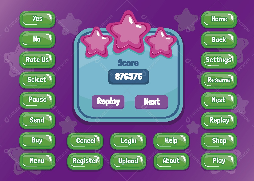 Menu de Games Ilustração Vetor EPS