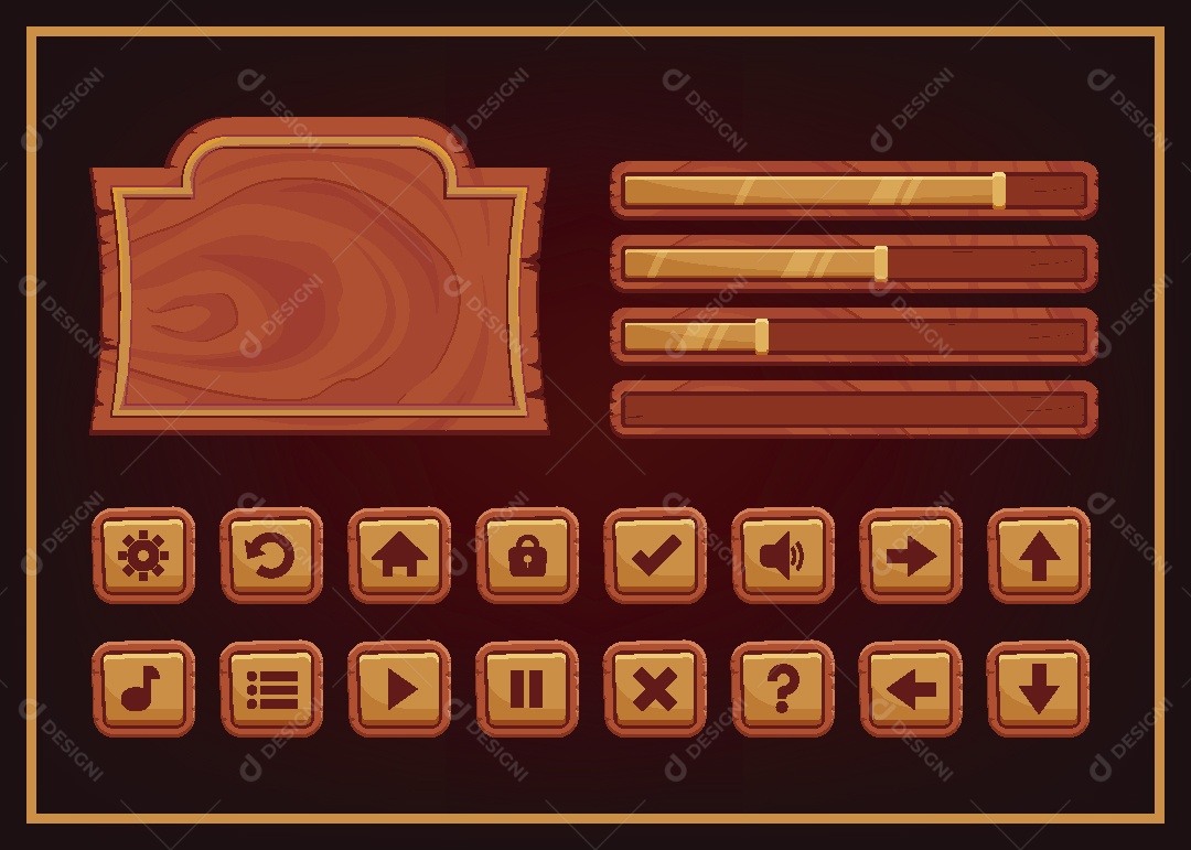 Menu de Games Ilustração Vetor EPS