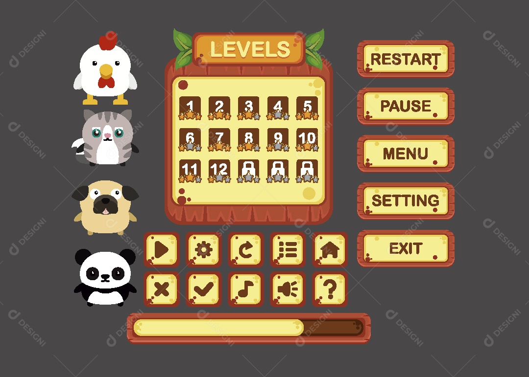 Menu de Games Ilustração Vetor EPS