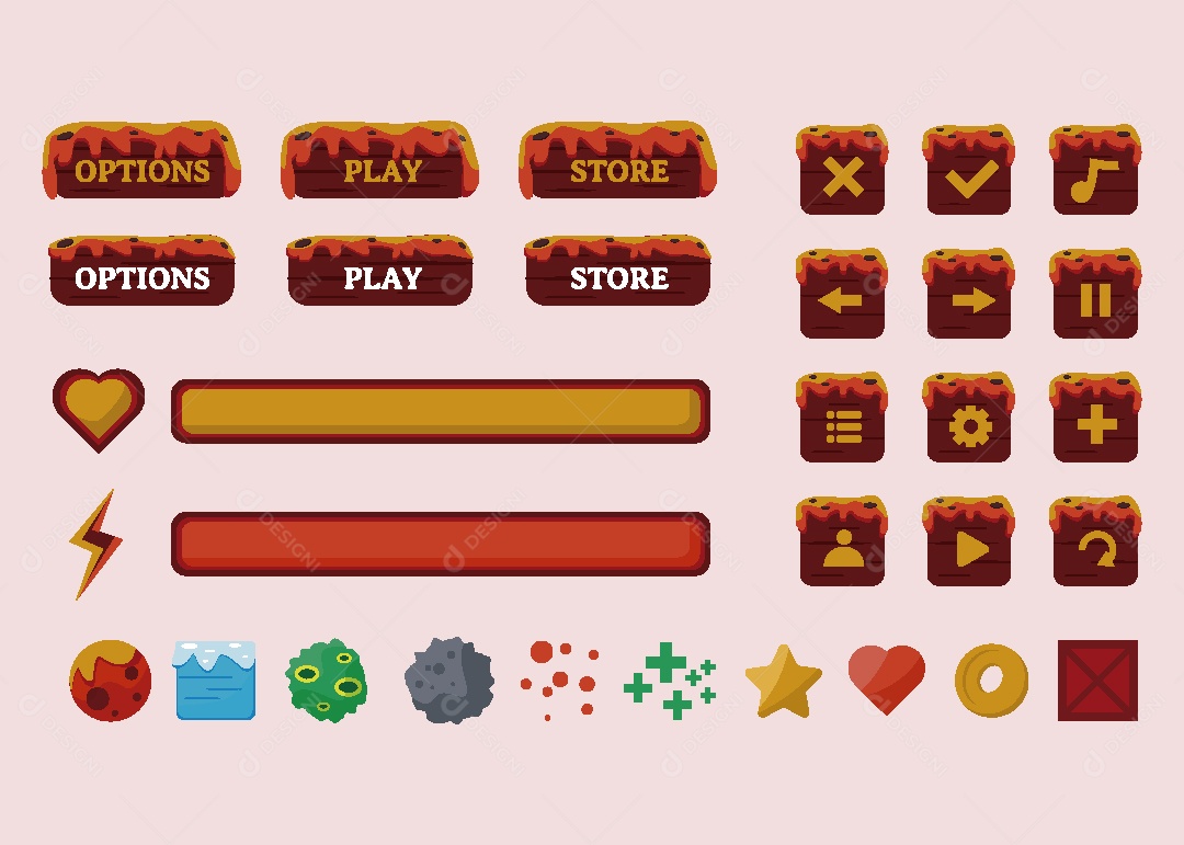 Menu de Games Ilustração Vetor EPS