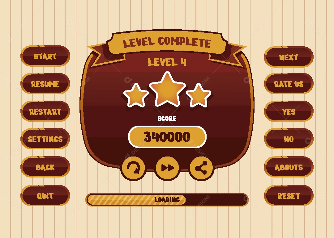 Menu de Games Ilustração Vetor EPS