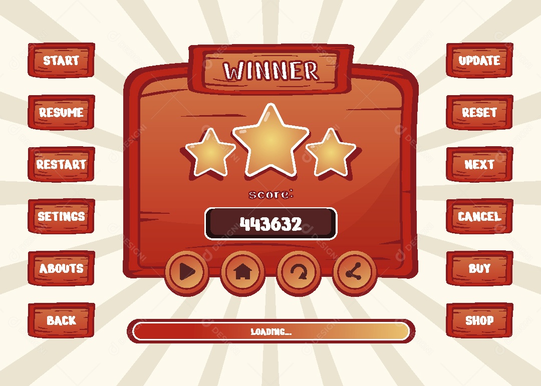 Menu de Games Ilustração Vetor EPS