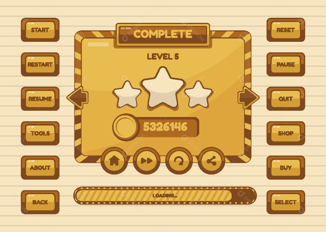 Menu de Games Ilustração Vetor EPS