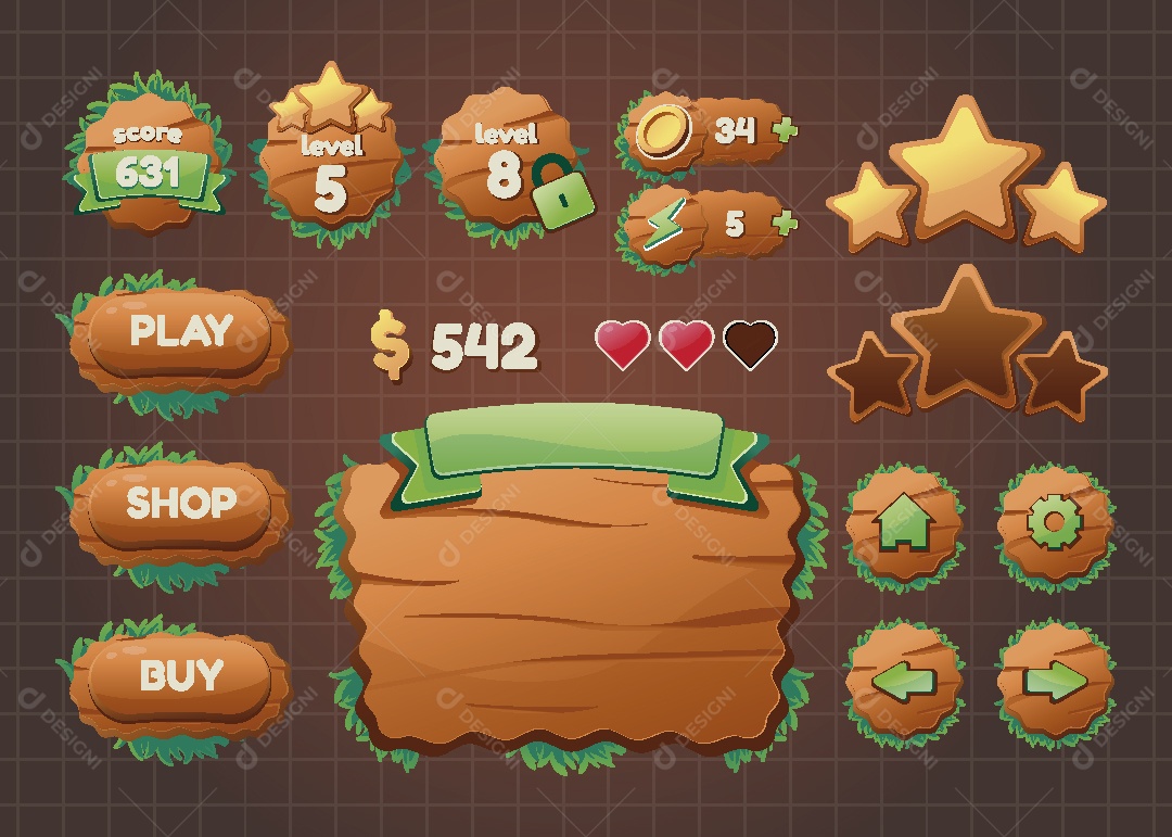 Menu de Games Ilustração Vetor EPS