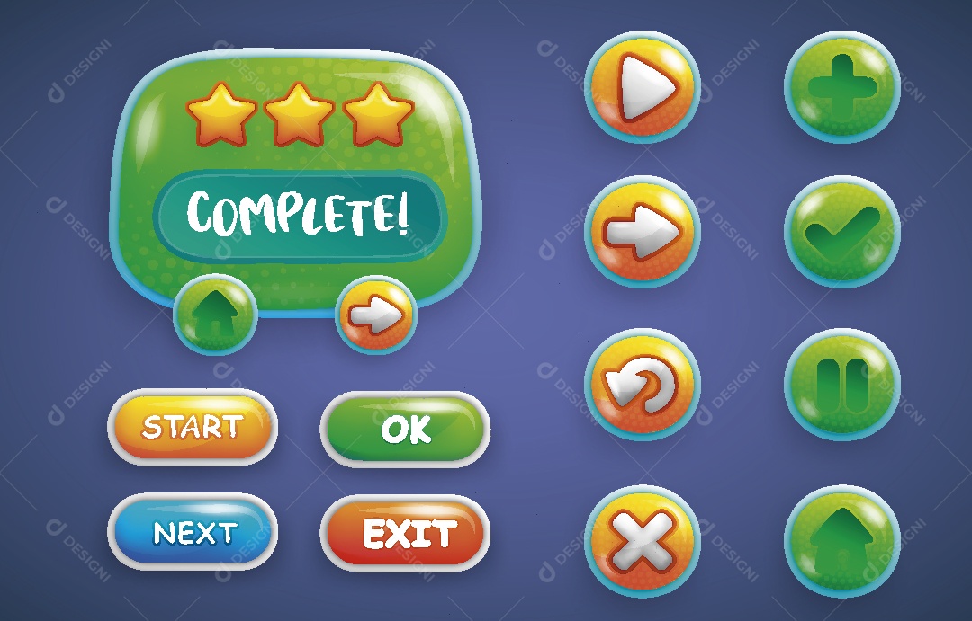 Menu de Games Ilustração Vetor EPS