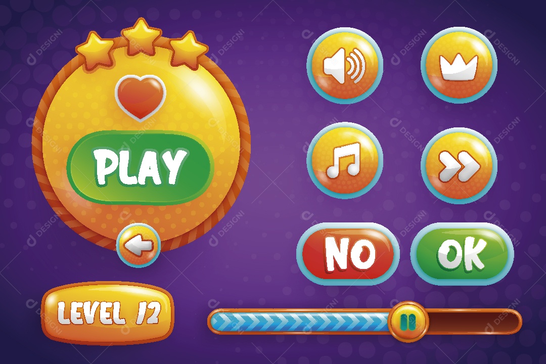 Menu de Games Ilustração Vetor EPS