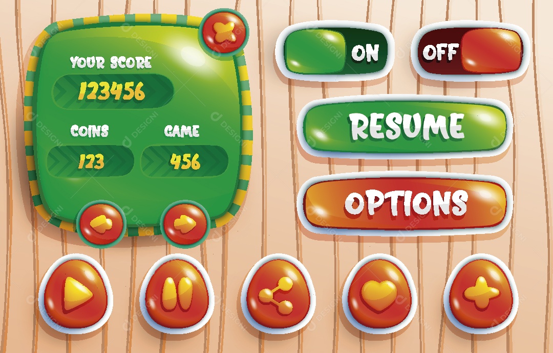 Menu de Games Ilustração Vetor EPS