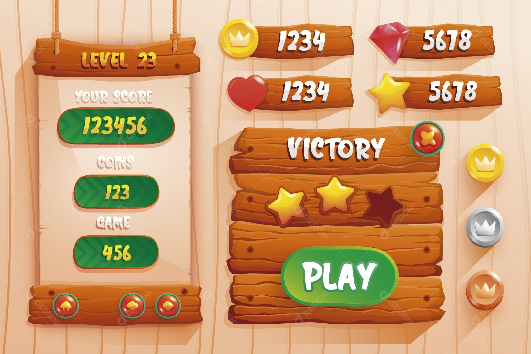 Menu de Games Ilustração Vetor EPS