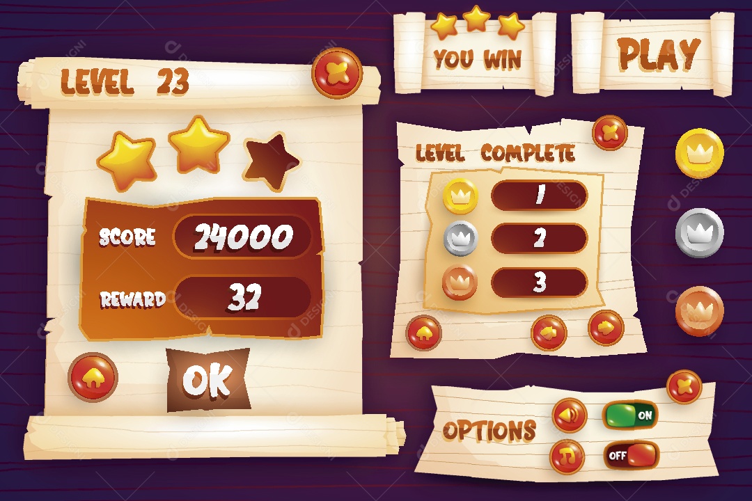 Menu de Games Ilustração Vetor EPS