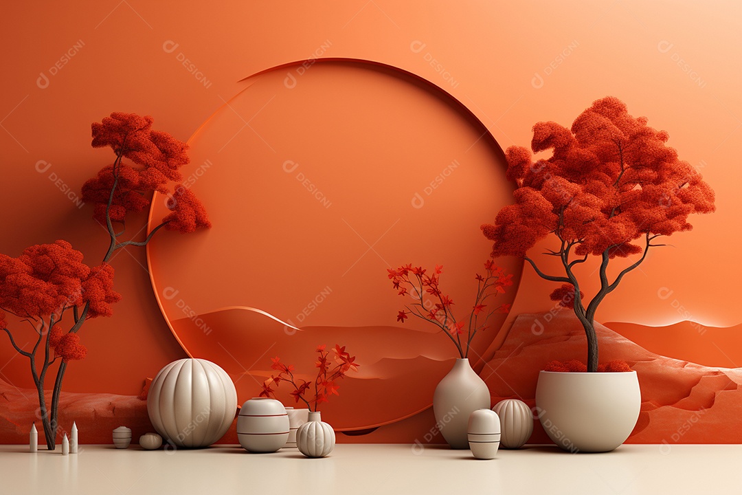 Renderização 3D do design de plano de fundo