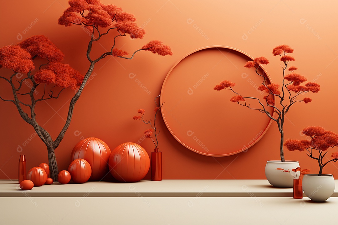 Renderização 3D do design de plano de fundo