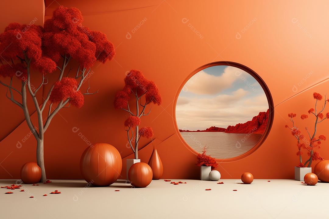 Renderização 3D do design de plano de fundo