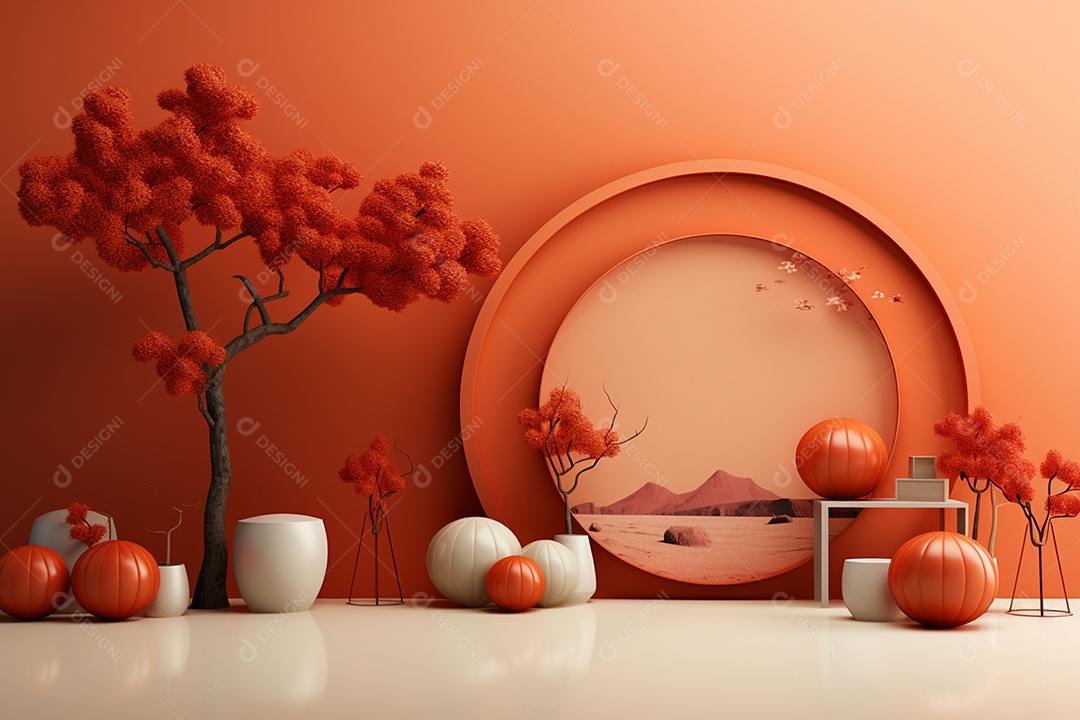 Renderização 3D do design de plano de fundo