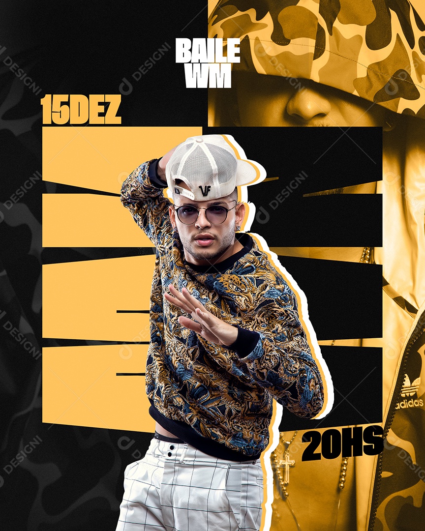 Social Media Flyer Feed Baile WM PSD Editável