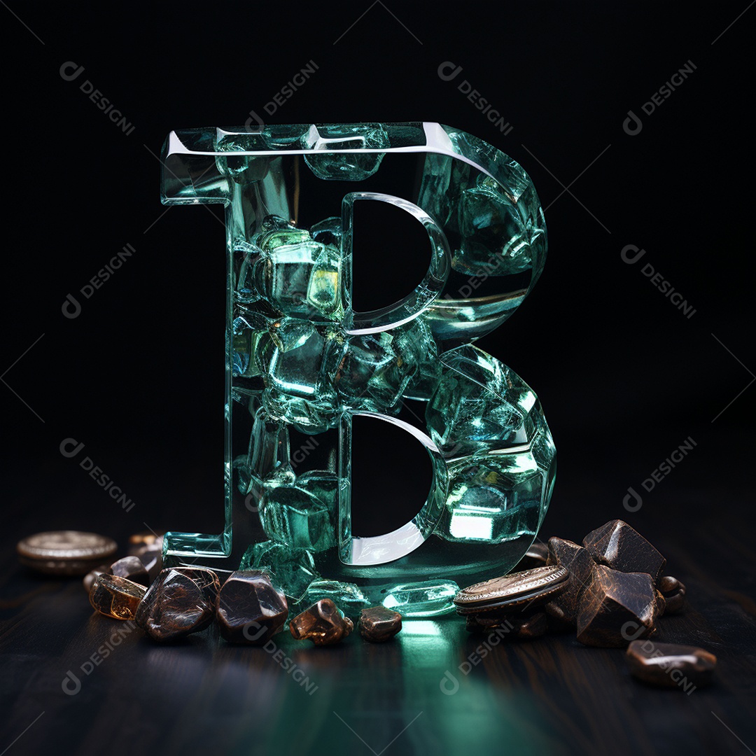 Vidro feito com cifrão contra fundo escuro