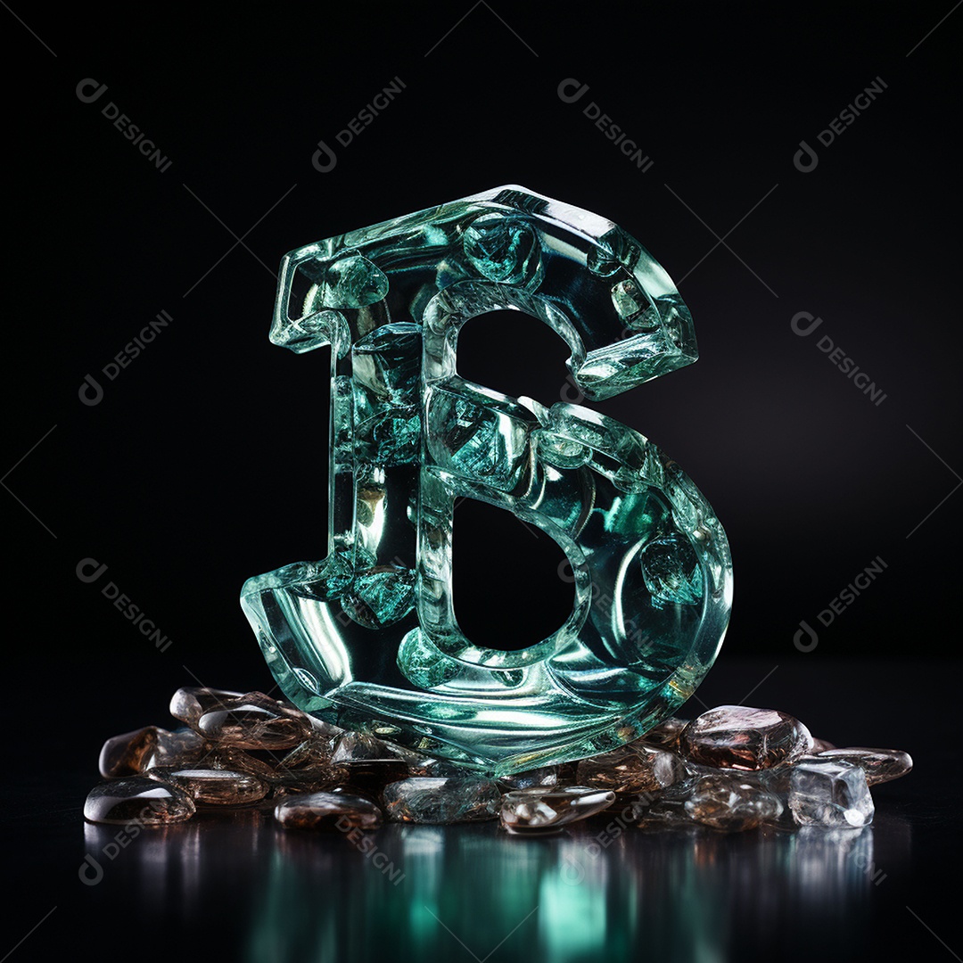 Vidro feito com cifrão contra fundo escuro