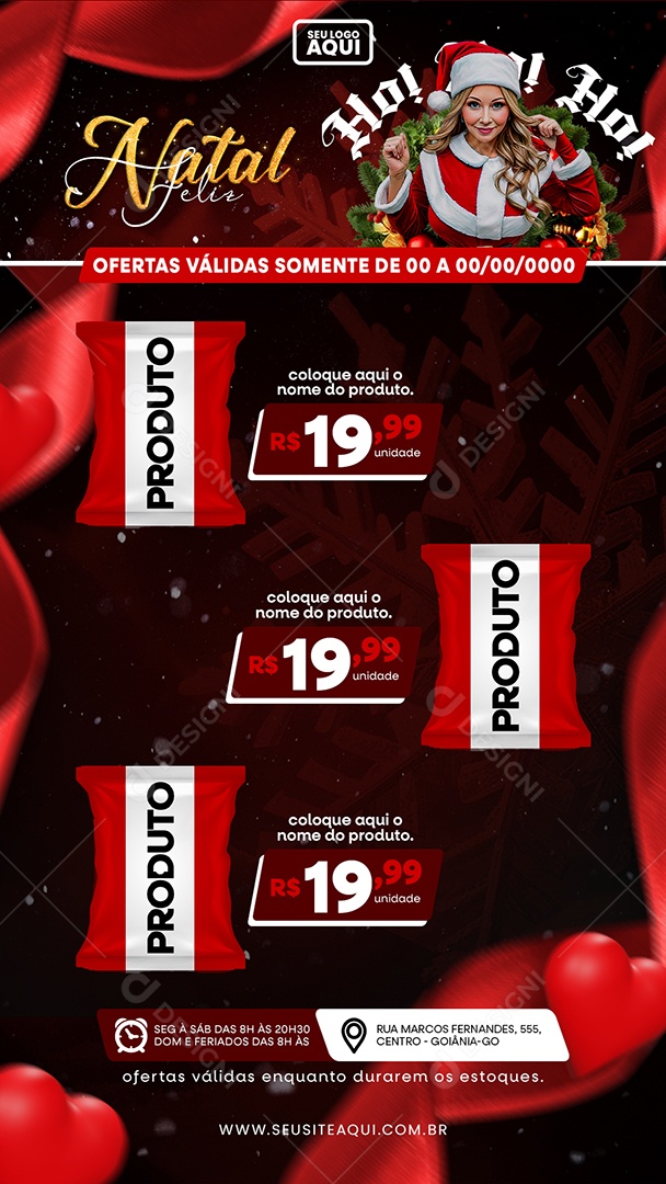 Story Ho Ho Supermercado Produto Ofertas Social Media PSD Editável