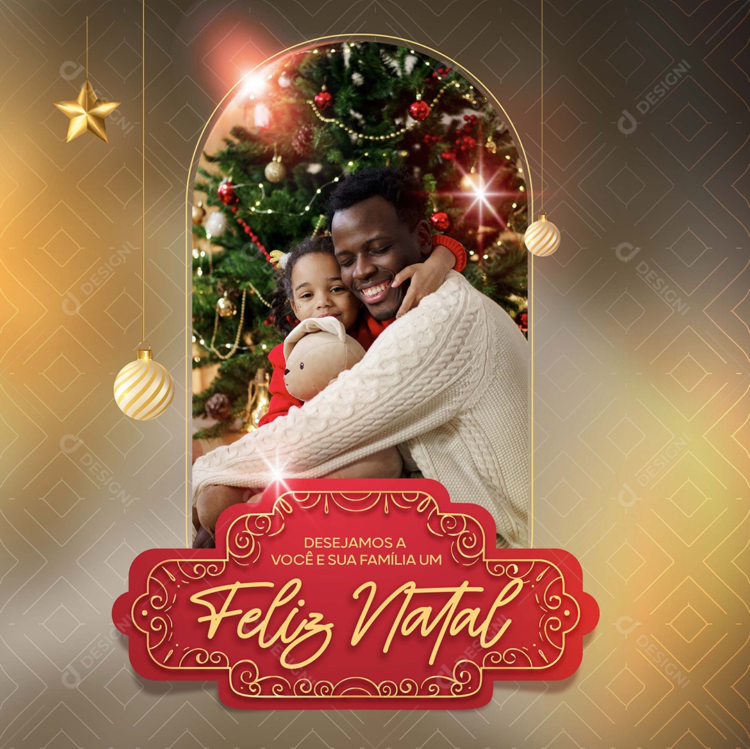 Social Media Desejamos a Você Feliz Natal PSD Editável