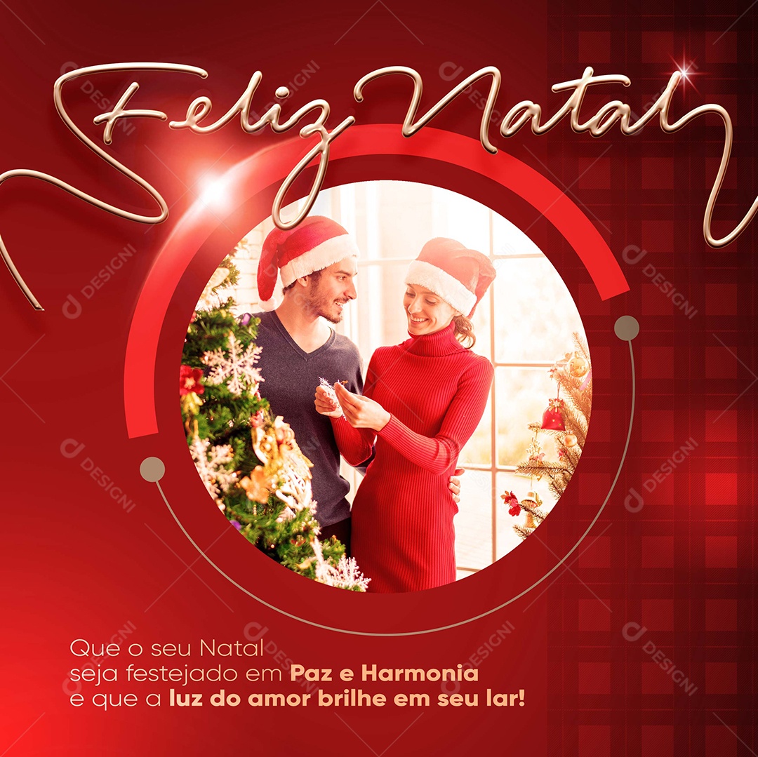 Luz Do Amor Brilhe em Seu Lar Feliz Natal Social Media PSD Editável