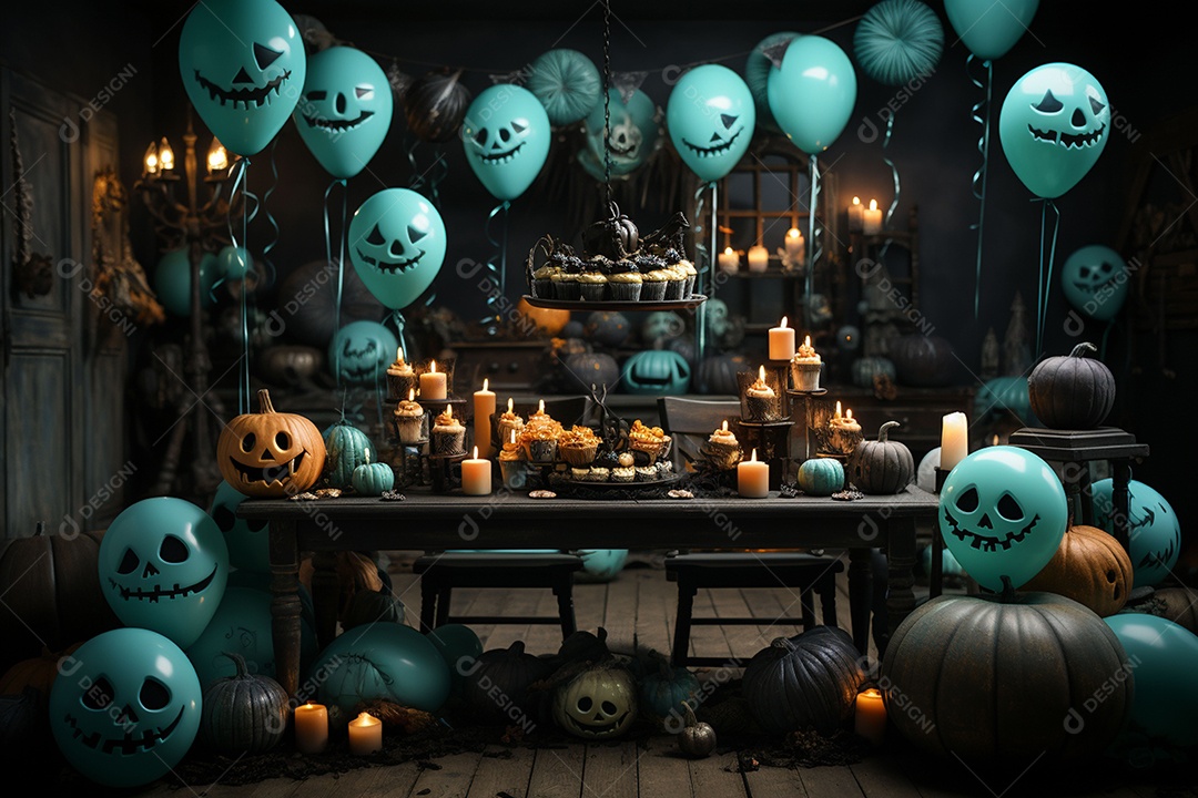 Suprimentos e decorações para festas de Halloween