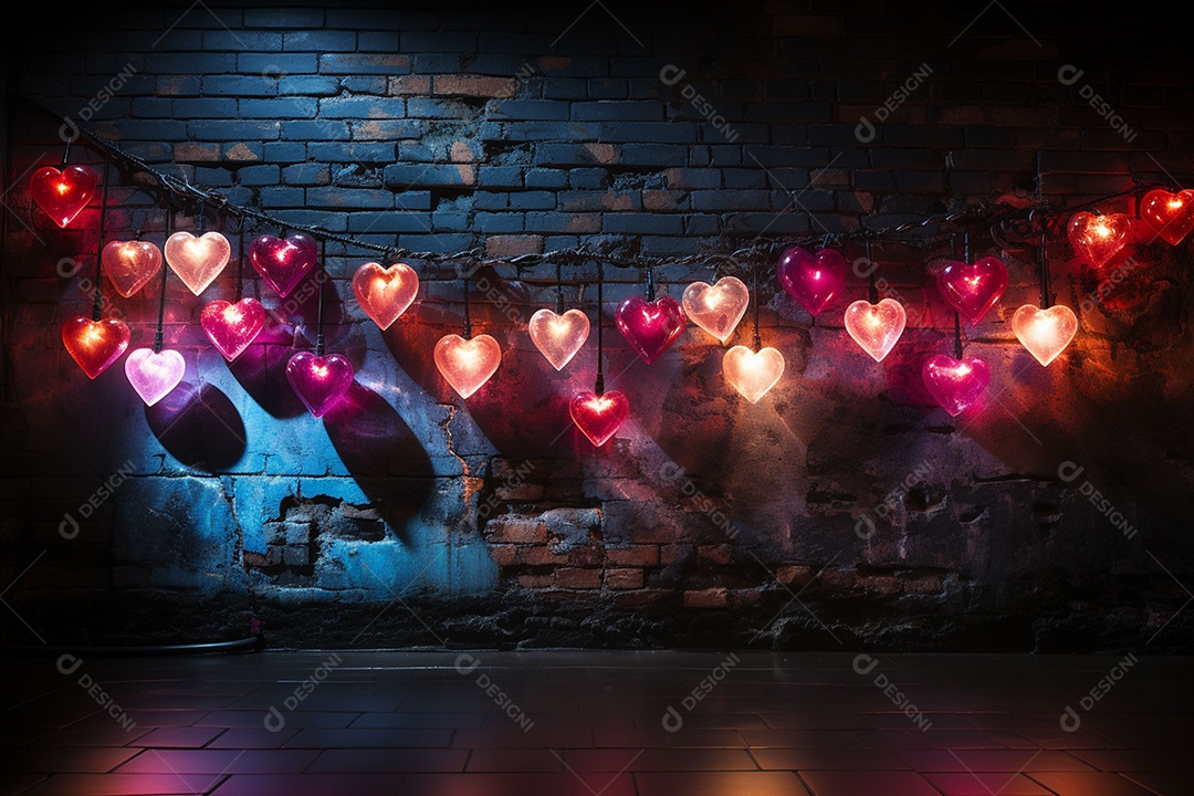 Luzes românticas com tema de celebração