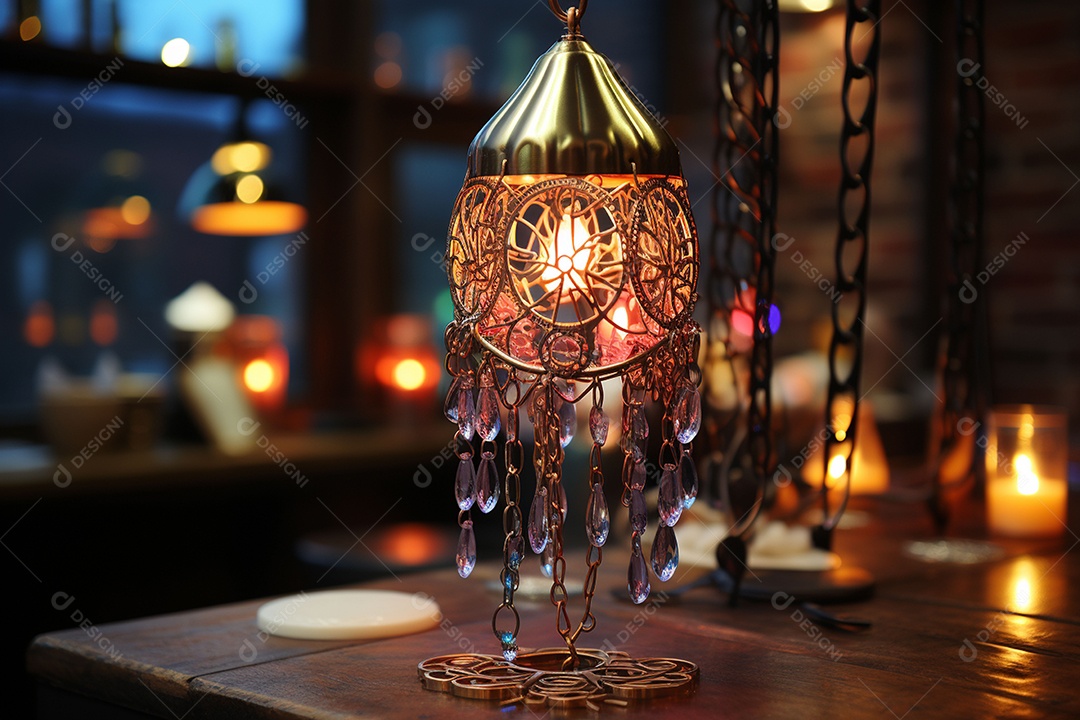 Luzes românticas com tema de celebração