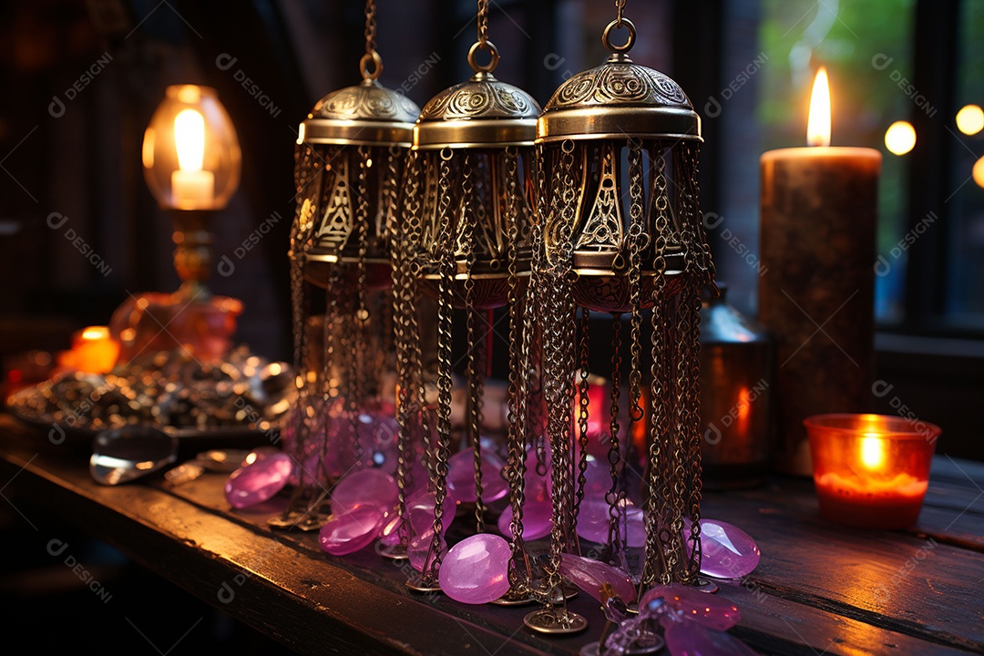 Luzes românticas com tema de celebração