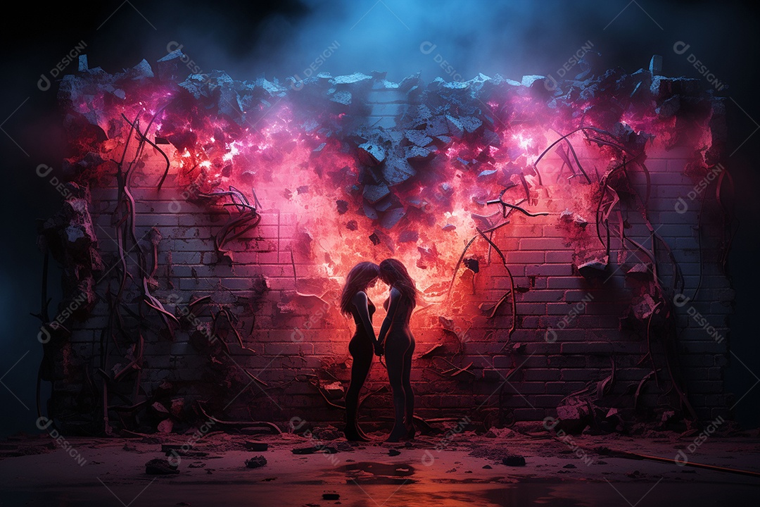 Luzes românticas com tema de celebração