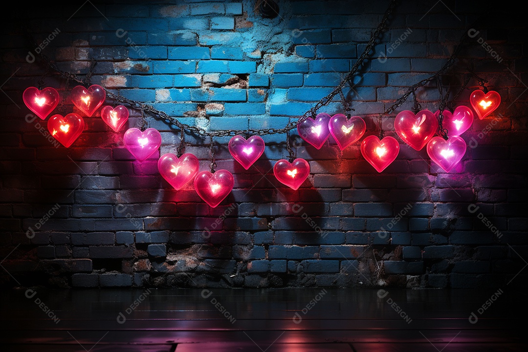 Luzes românticas com tema de celebração