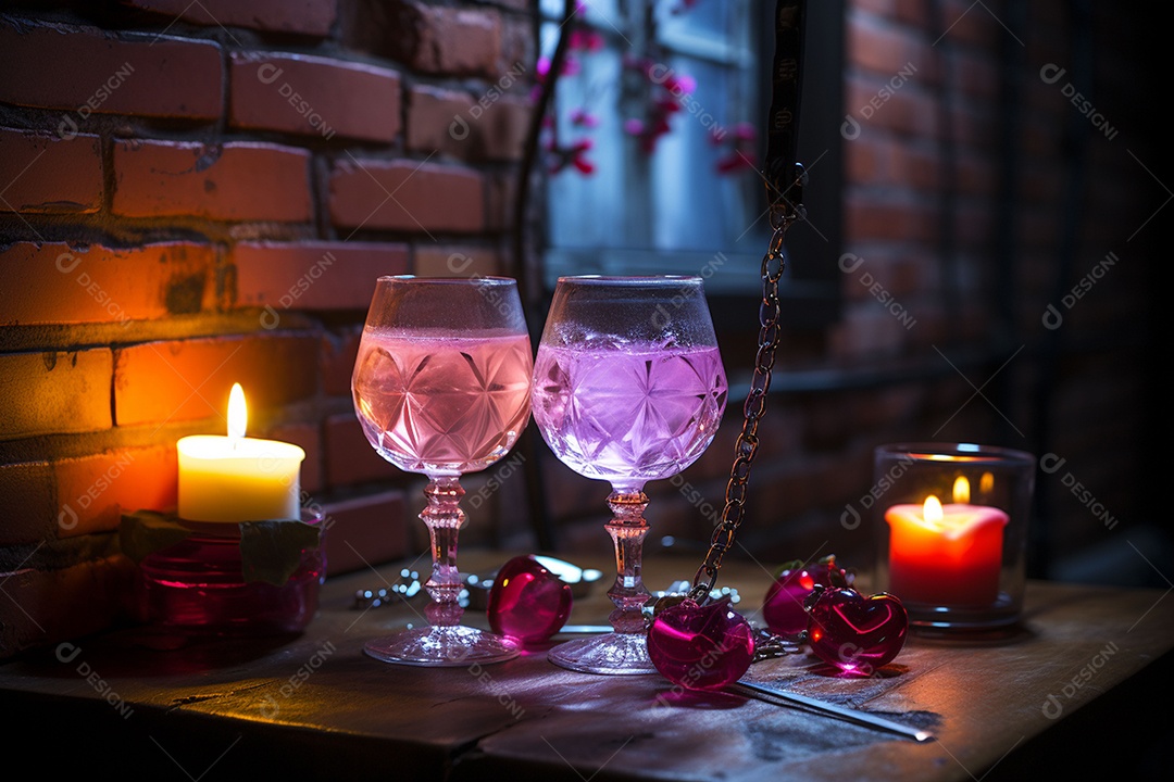 Luzes românticas com tema de celebração