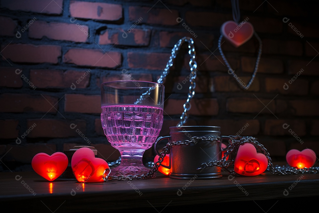 Luzes românticas com tema de celebração