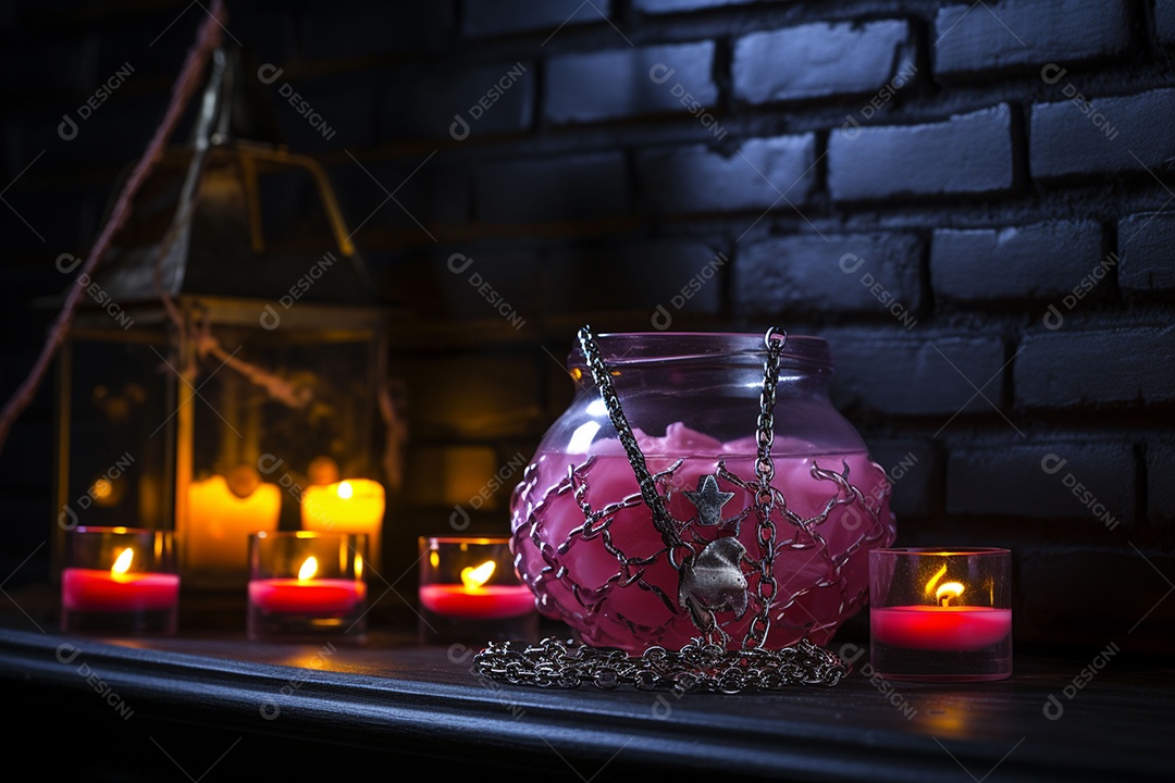 Luzes românticas com tema de celebração