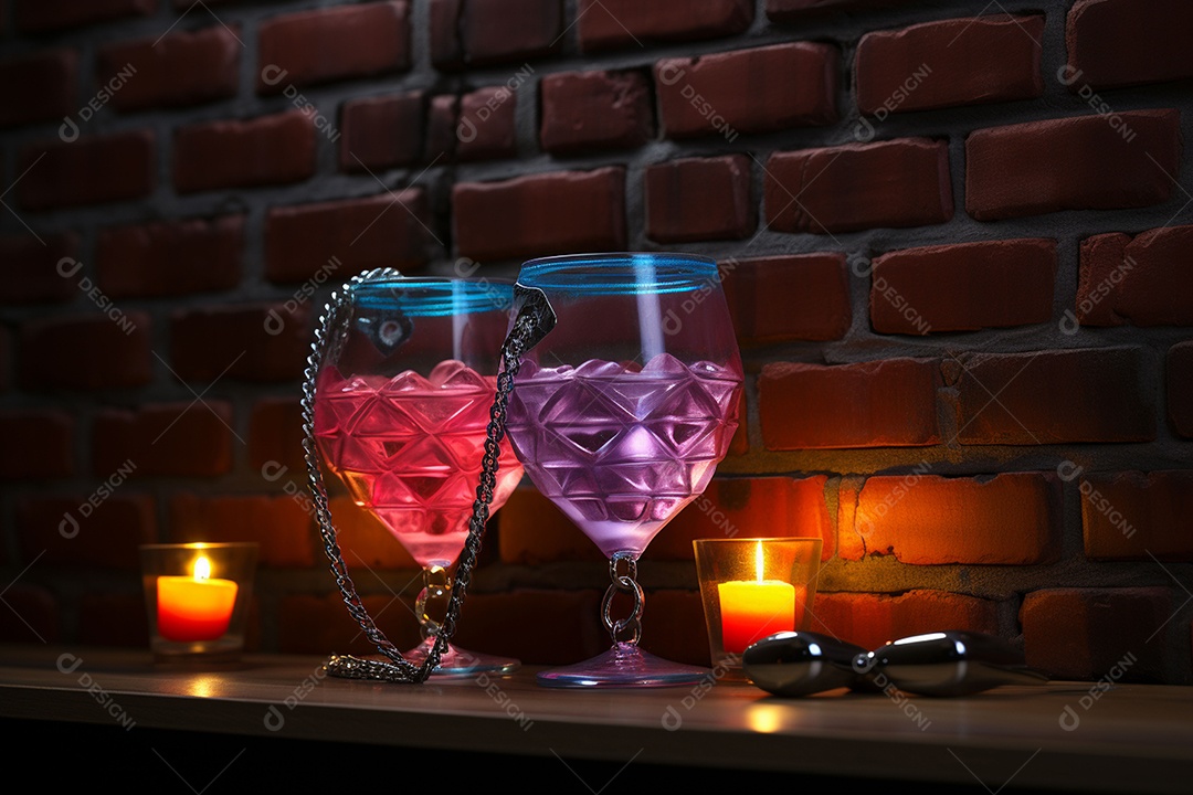 Luzes românticas com tema de celebração