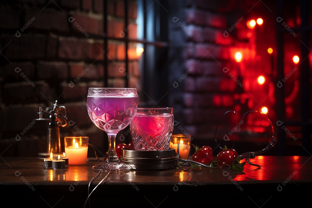 Luzes românticas com tema de celebração